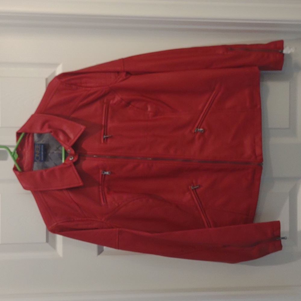 Torrid Red Leather Jacket Sz 1